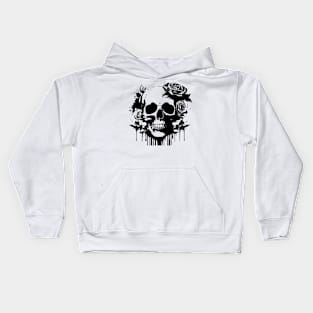 skull roses Kids Hoodie